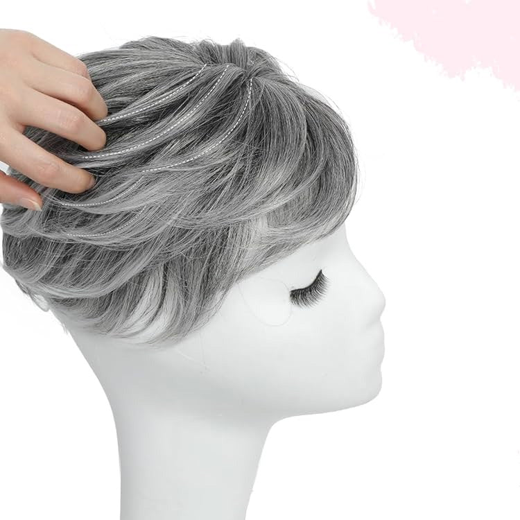 ホットセール🔥夏用通気性レースベースナチュラルショートレミーヘアトッパー