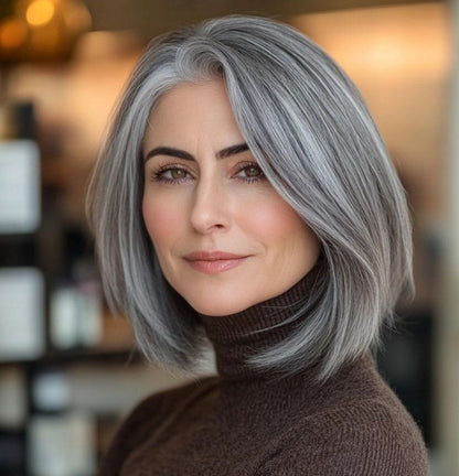 Straight Hair Topper for Crown Thinning – Natural Coverage at the Crown - VIVACROWN