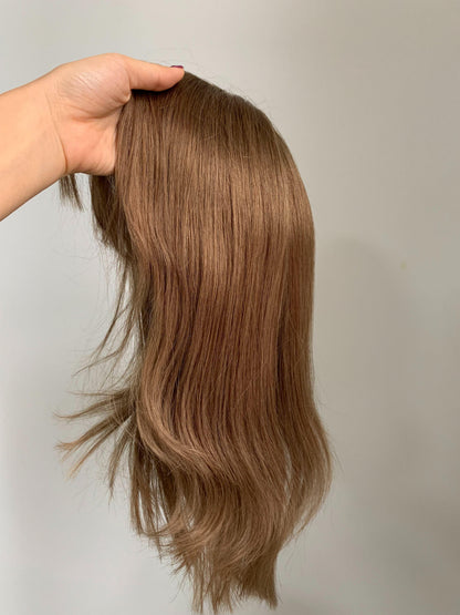 Custom Vivacrown Human Hair Topper With Bangs - VIVACROWN