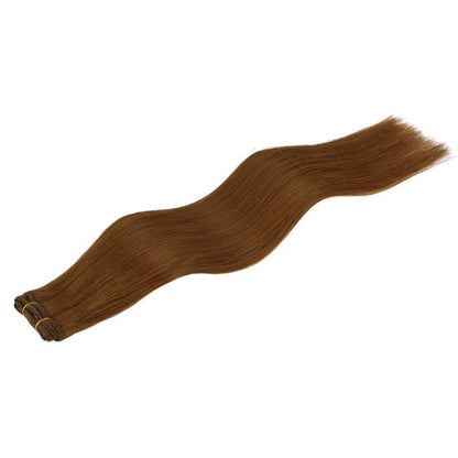 Machine Weft Hair Extensions Human Hair Bundles Color Copper #30