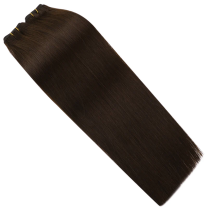 Machine Weft Hair Extensions Human Hair Bundles Color Copper #30