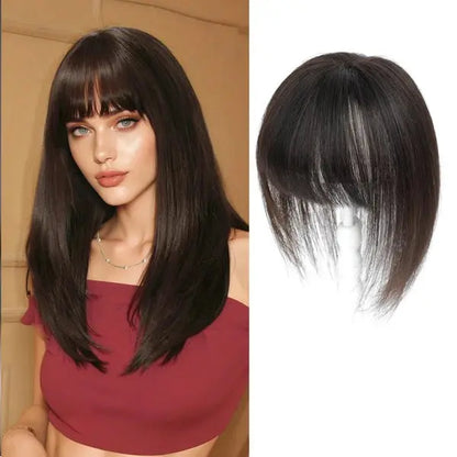 4.5''x5.5'' Premium Virgin Human Hair Toppers with Bangs,Seamless Wiglets for Thinning Hair & Instant Volume 我的商店