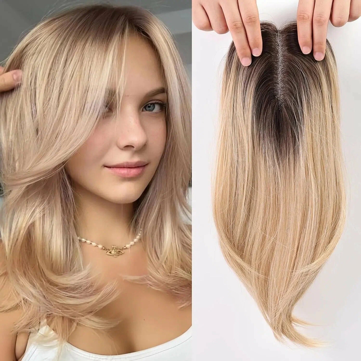 夏のホットセール 通気性と快適性を備えた薄毛用ヘアトッパー