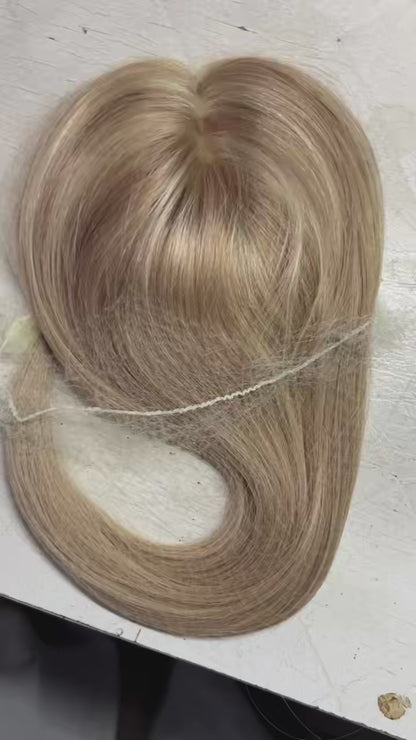 (Denise) Straight Human Hair topper Without Bangs