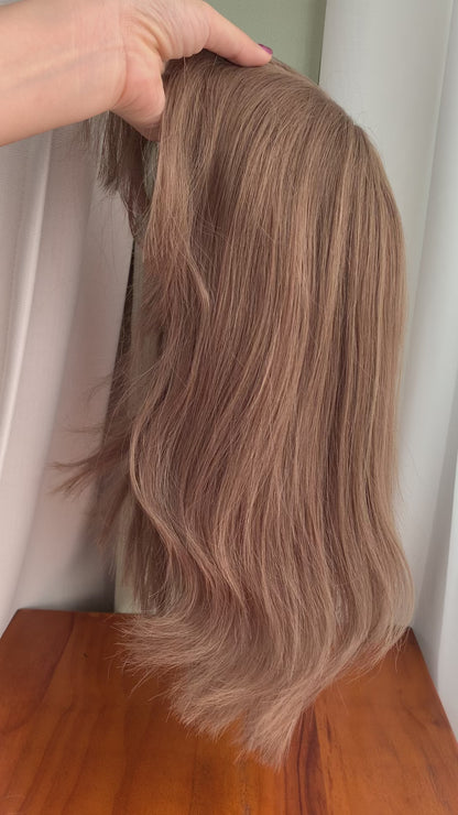Custom Vivacrown Human Hair Topper With Bangs