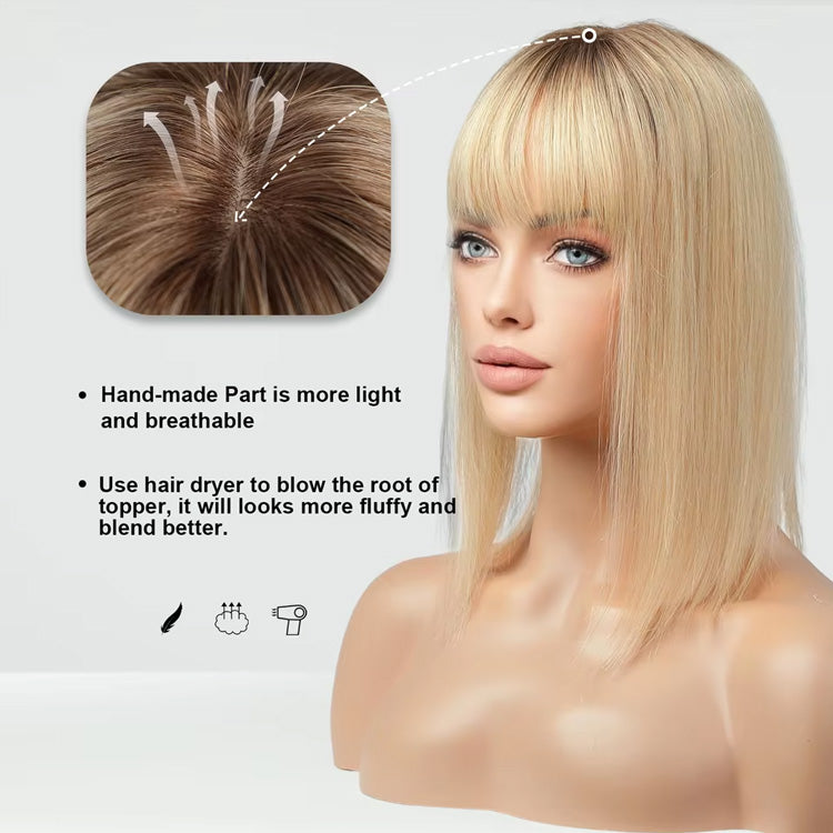 🔥The most popular style of 2025 Younger Hair Topper with Bangs