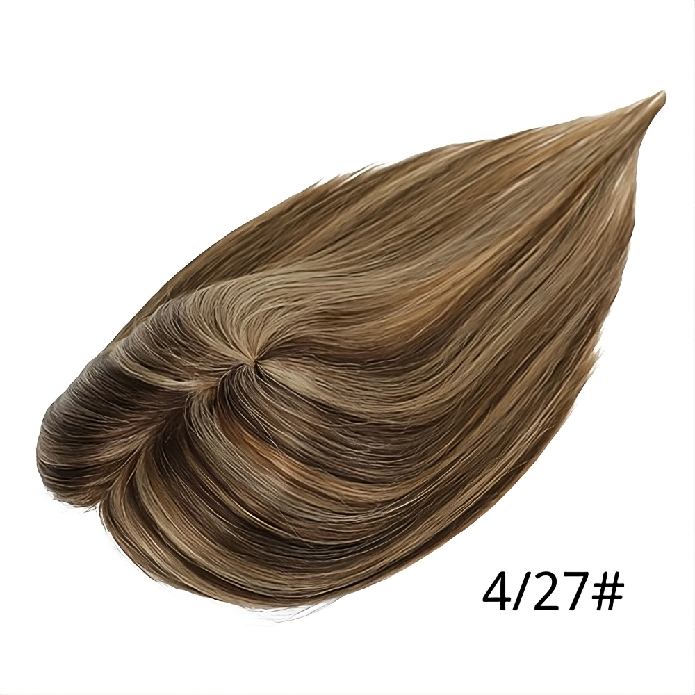 10×12CM Highlight Human Hair Topper – Invisible Mono Base, Clip-In for Women