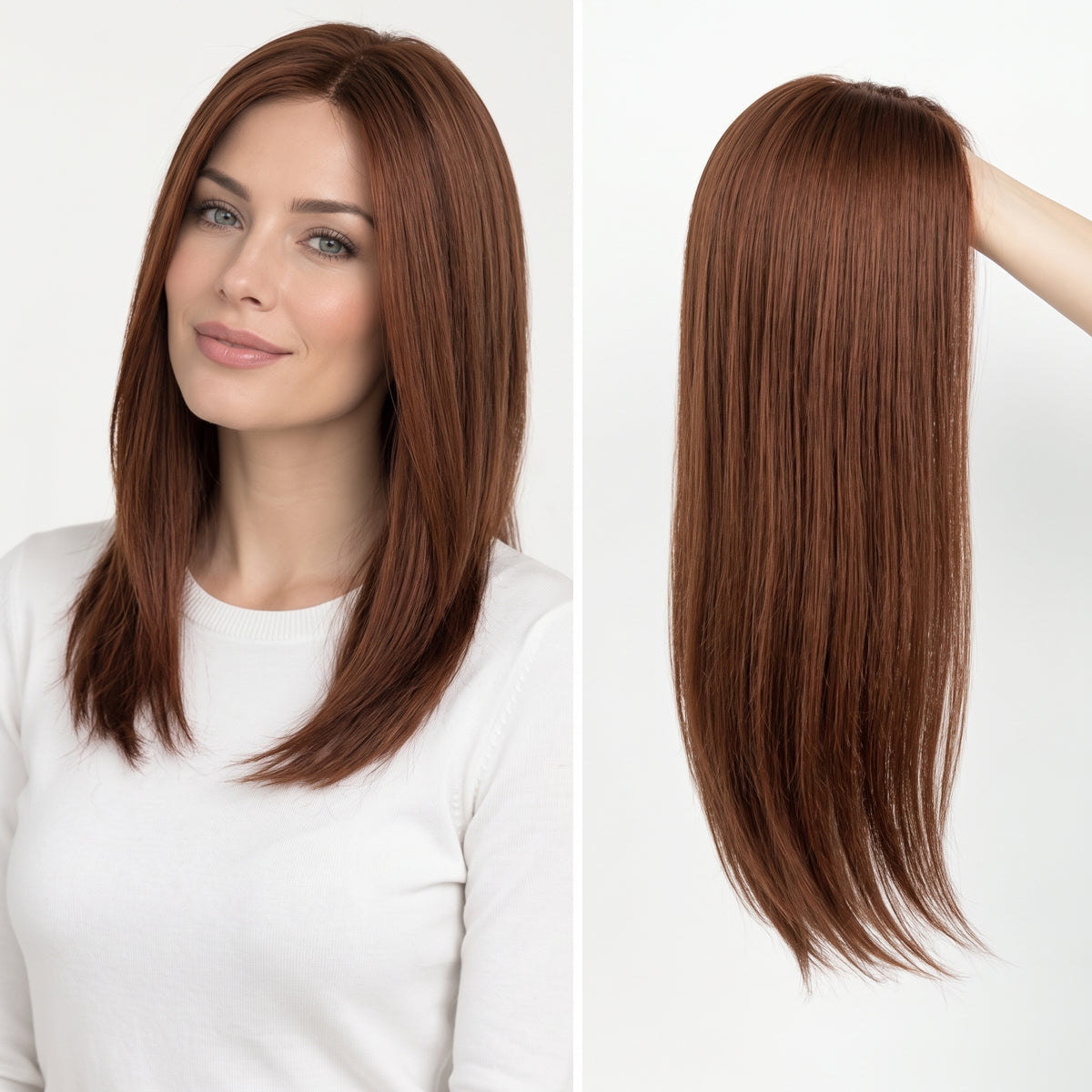 7"x8" Hand-Tied Human Hair Topper with Lace Front