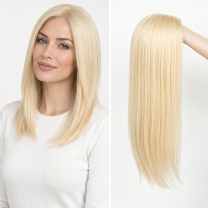 7"x8" Hand-Tied Human Hair Topper with Lace Front